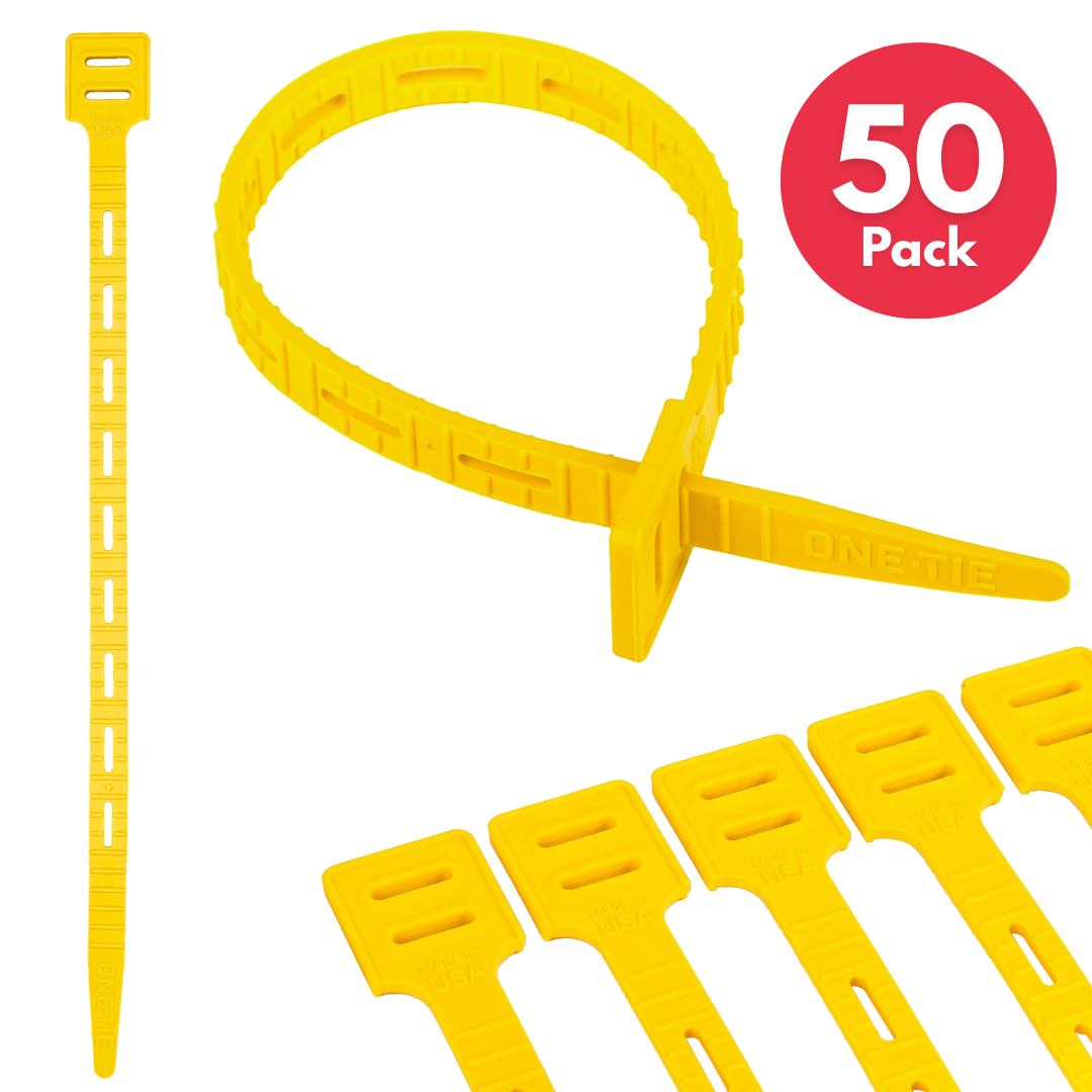 One-Tie Reusable Zip Tie (50 Pack)