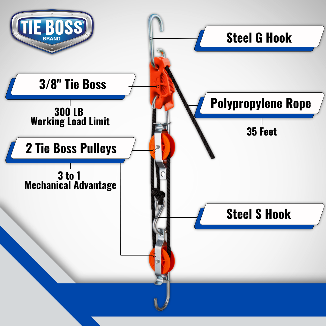 boss fishing tackle accessories Tie Boss Block and Tackle | Game Hoisting Solution