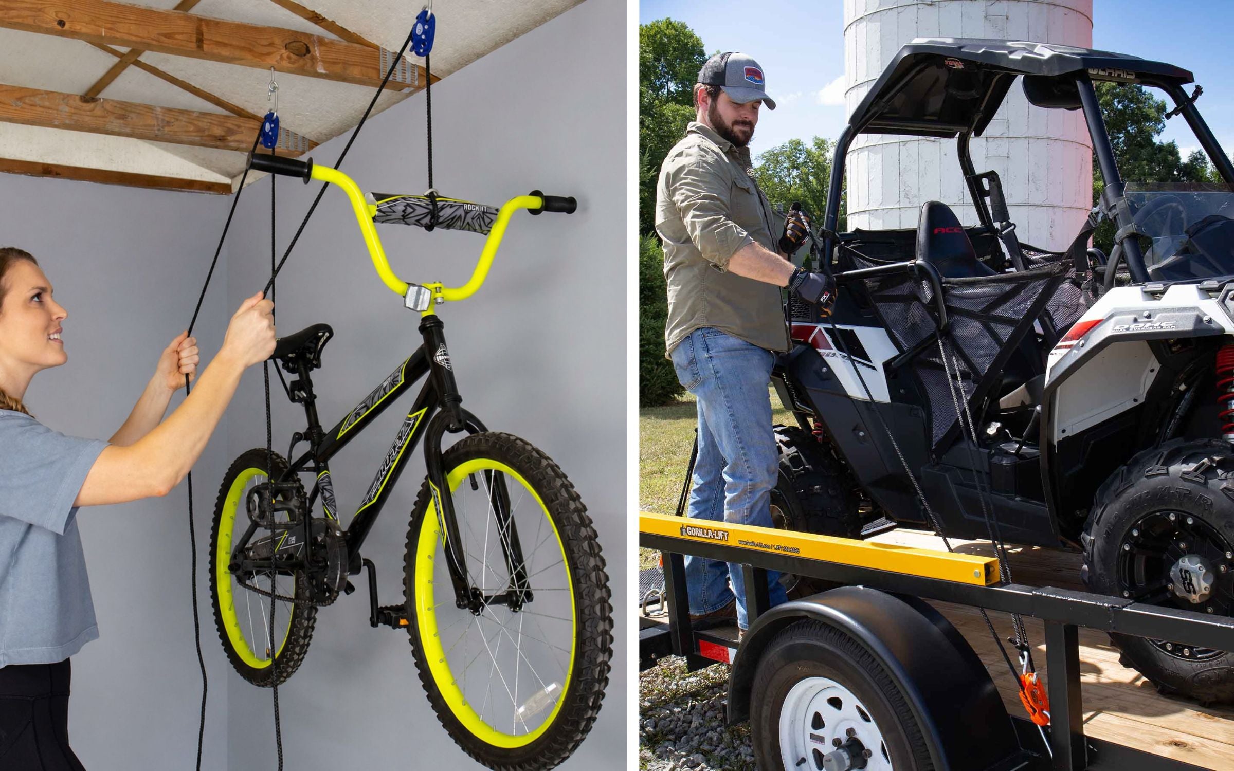 Hoist up tie down
