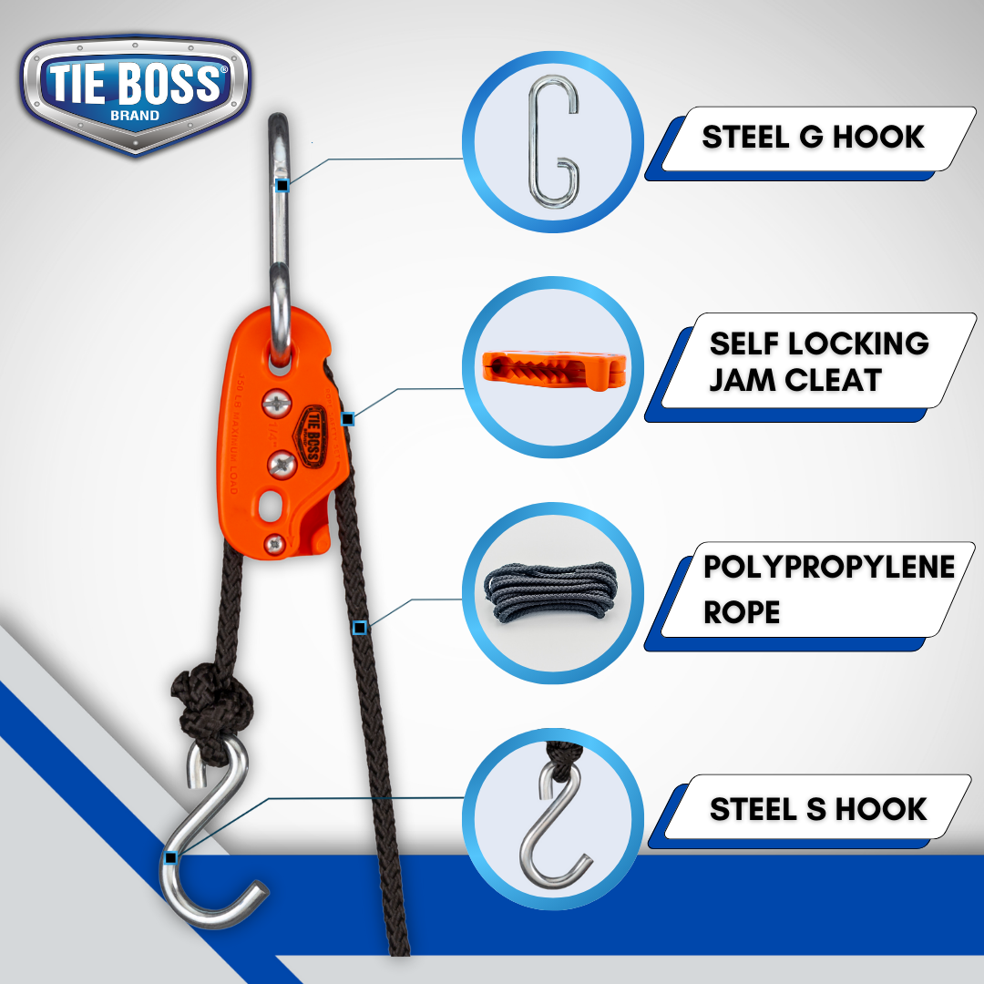 1/4 inch TIE BOSS - 15' Rope