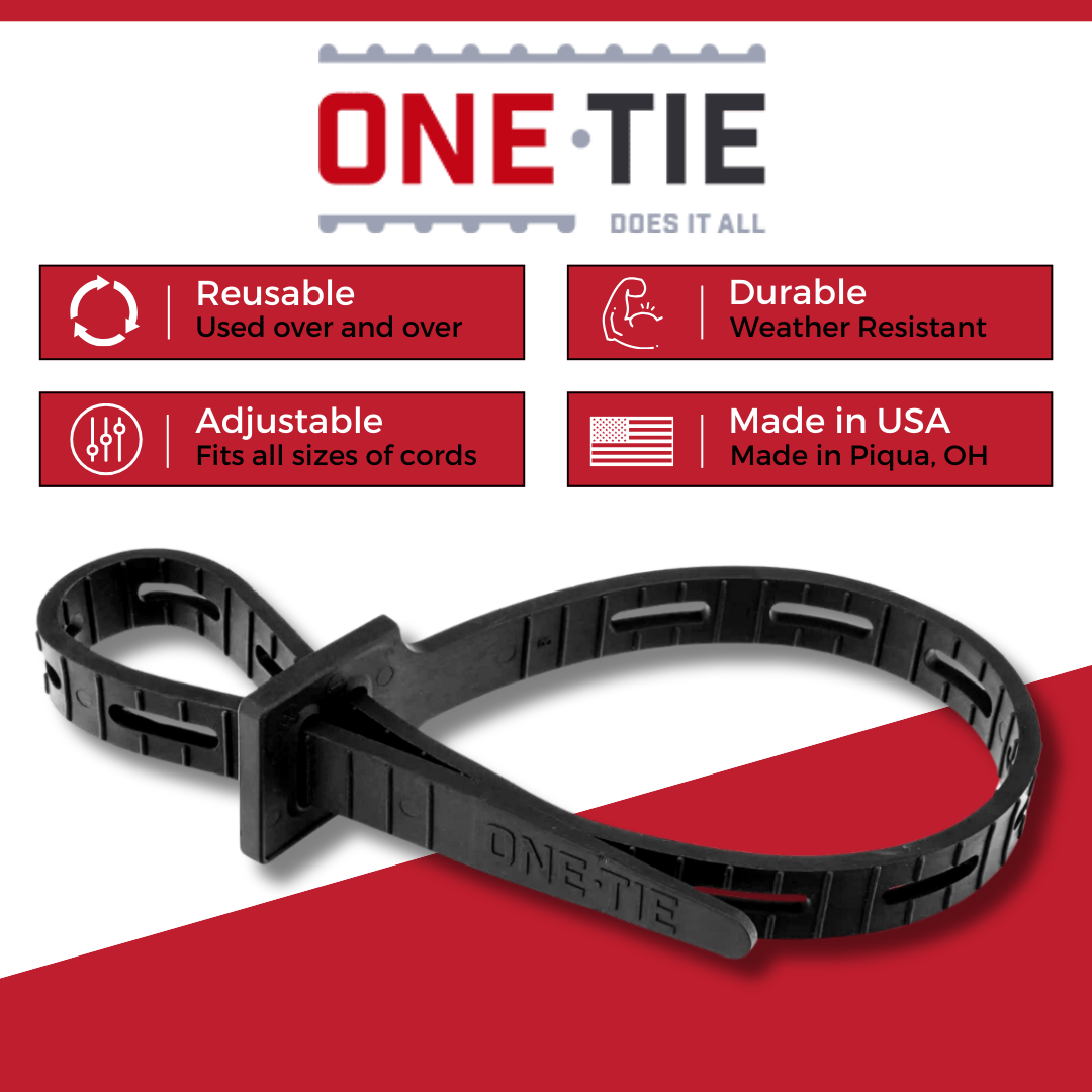 One-Tie Reusable Zip Tie (10 Pack)