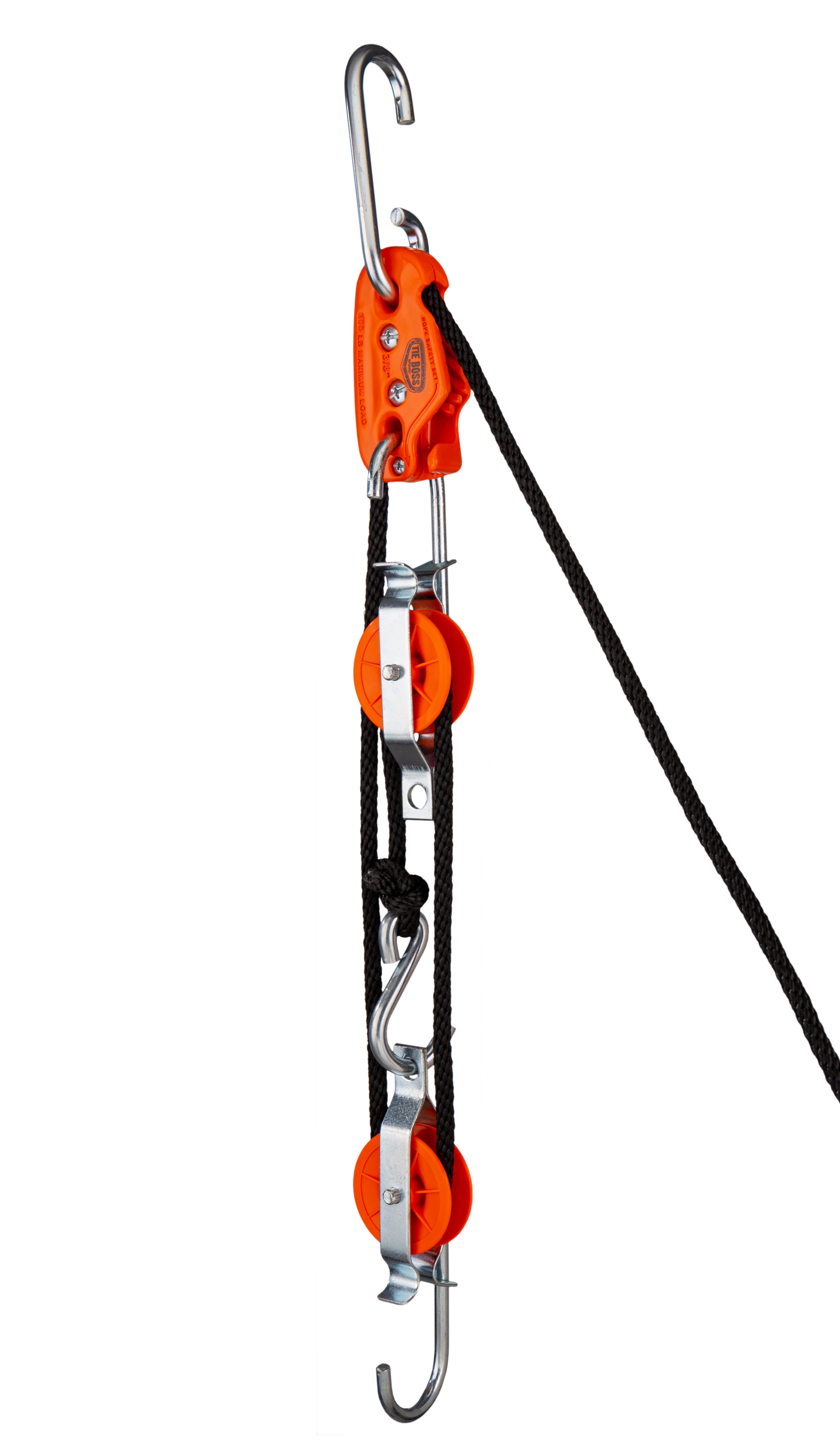 Tie Boss - Self Locking Block and Tackle Pulley Hoist System with 35